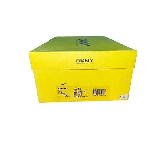 DKNY Rachelle Open Toe Black Leather Pumps Womens Size 10 GREAT CONDITION - Picture 11 of 11